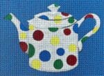 The Gingham Stitchery - Polka Dot Teapot