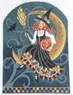 Kelly Clark Needlepoint - Cordelia Crescent Moon Witch