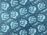 The Gingham Stitchery - Mandarin Clouds Clutch in Teal