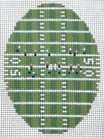 Atlantic Blue Canvas - Football From Above Oval