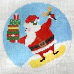 Wipstitch Needleworks - Snowboard Santa
