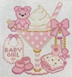 Ashley Evans Designs - Bows, Bears and Cheers Baby Girl Martini