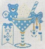 Ashley Evans Designs - Bows, Bears and Cheers Baby Boy Martini